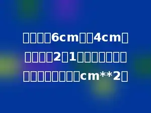 把一个长6cm，宽4cm的长方形按2：1放大后，得到的图形的面积是多少cm**2．