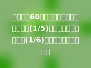 一本书有60页，小明第一天看了这本书的(1/5)，第二天看了这本书的(1/6)，还有多少页没有看？