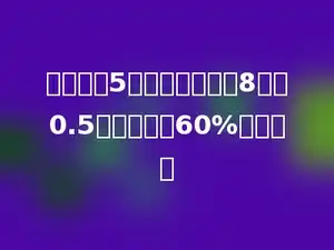 一个数的5倍，比这个数的8倍少0.5，这个数的60%是多少．