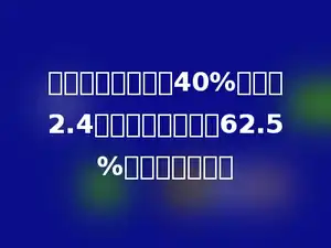 一堆煤，用去它的40%，剩下2.4吨，如果用去它的62.5%，剩下多少吨？