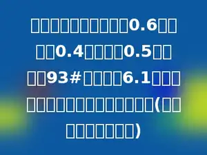 一个长方体油箱的长是0.6米，宽是0.4米，高是0.5米，如果93#汽油每升6.1元，将空油箱加满需要付多少元钱？(铁皮厚度忽略不计．)