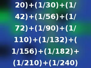 (1/6)+(1/12)+(1/20)+(1/30)+(1/42)+(1/56)+(1/72)+(1/90)+(1/110)+(1/132)+(1/156)+(1/182)+(1/210)+(1/240)=多少．