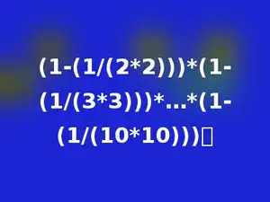 (1-(1/(2*2)))*(1-(1/(3*3)))*…*(1-(1/(10*10)))．