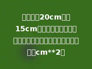 用一张长20cm，宽15cm的长方形纸卷成一个最大的圆柱，这个圆柱的侧面积是多少cm**2．