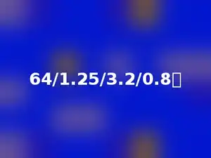 64/1.25/3.2/0.8．
