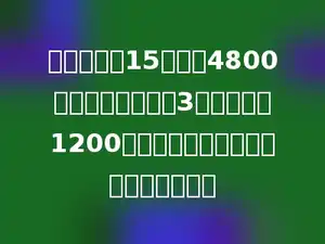 某车间计划15天生产4800个汽车零件，结果3天就生产了1200个，照这样计算，可以提前几天完成？