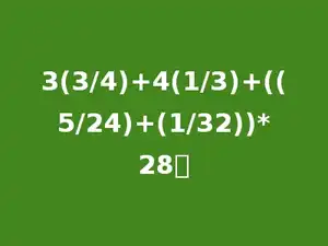 3(3/4)+4(1/3)+((5/24)+(1/32))*28．